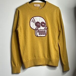 Gabardine Sz S Men’s Wool/Viscose/Cashmere Scull Patch Sweater - New with Tags